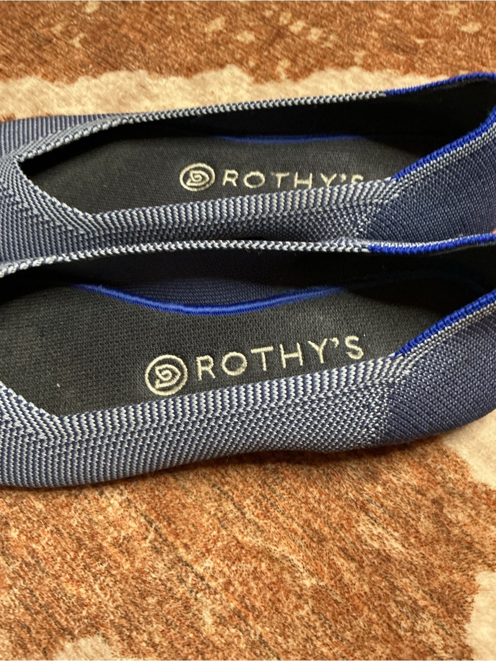 RETIRED Rothy's The Flat Cloud Grey Birdseye Round colorway Ballet Flats Size7.5 - Picture 2 of 7